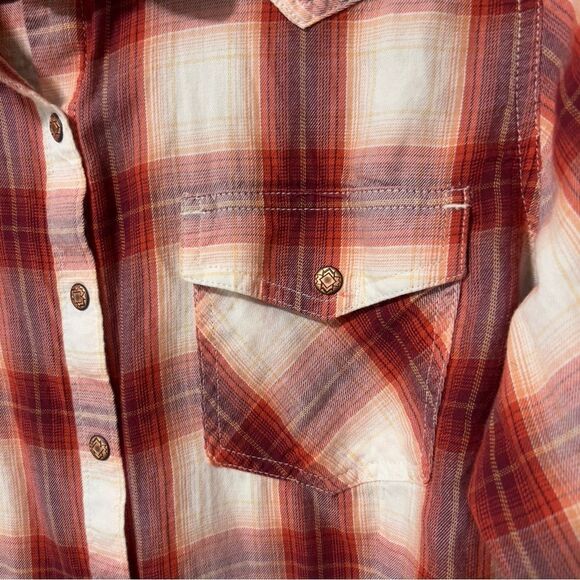 Ariat Womens Tulsa Long Sleeve Snap Red Plaid Country Western Shirt Extra Large - Picture 5 of 10